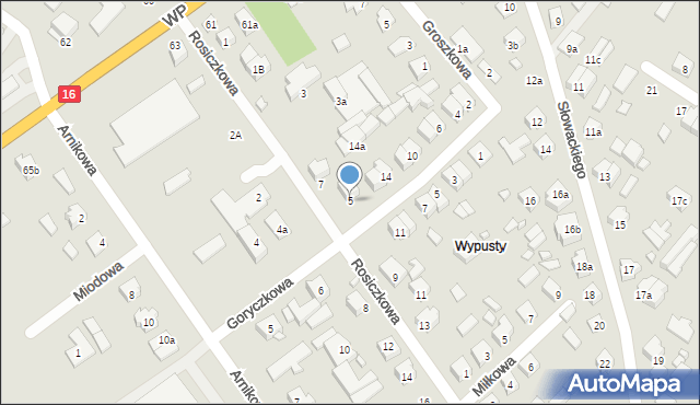 Augustów, Rosiczkowa, 5, mapa Augustów