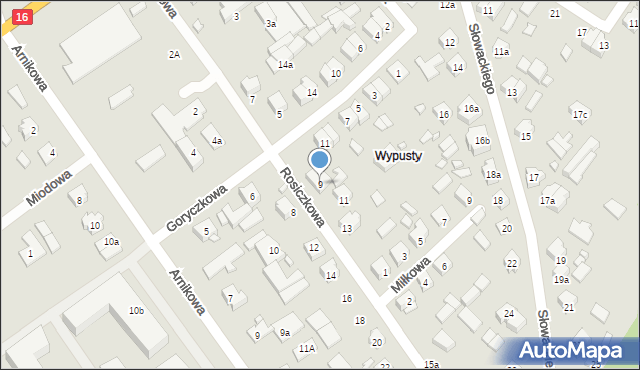 Augustów, Rosiczkowa, 9, mapa Augustów