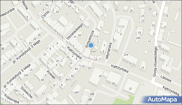 Bartoszyce, Robotnicza, 2, mapa Bartoszyce