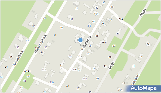 Biała Podlaska, Robotnicza, 63a, mapa Białej Podlaskiej