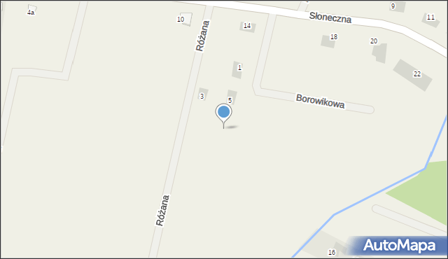 Białuń, Różana, 7, mapa Białuń