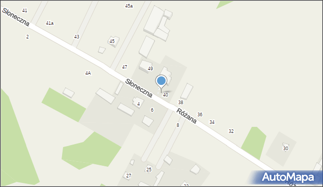 Biały Ług, Różana, 49, mapa Biały Ług