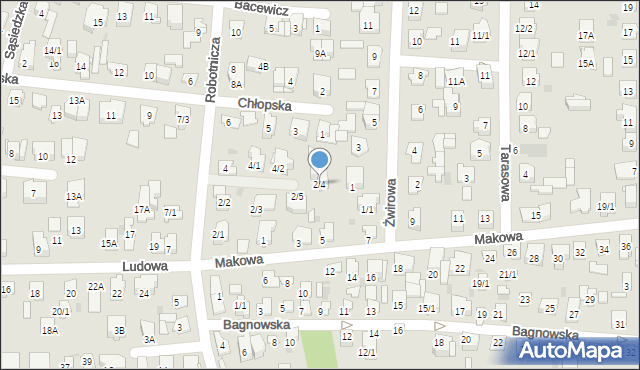 Białystok, Robotnicza, 2/4, mapa Białegostoku