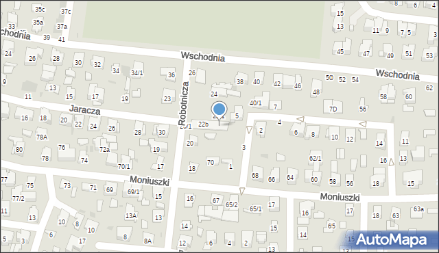 Białystok, Robotnicza, 22e, mapa Białegostoku