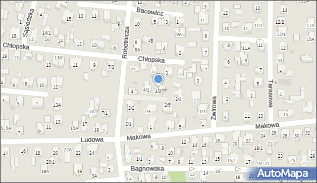 Białystok, Robotnicza, 4/2, mapa Białegostoku