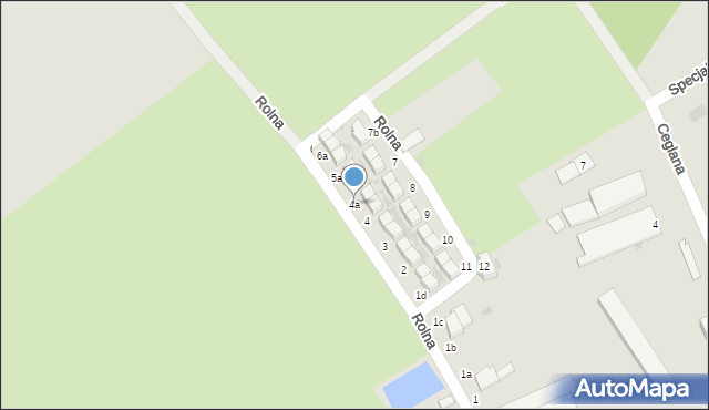 Bielawa, Rolna, 4a, mapa Bielawa