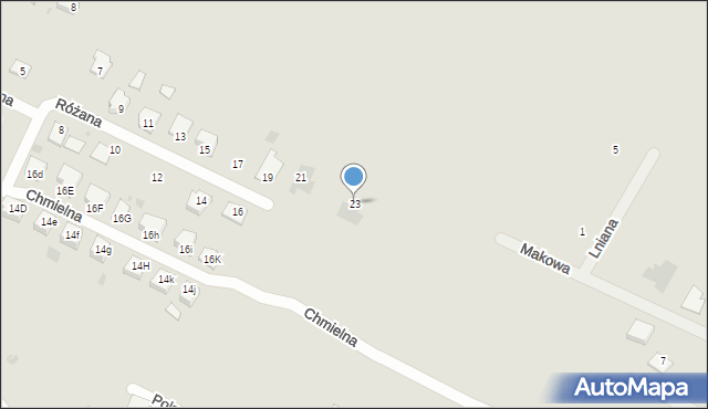 Bielsk Podlaski, Różana, 23, mapa Bielsk Podlaski