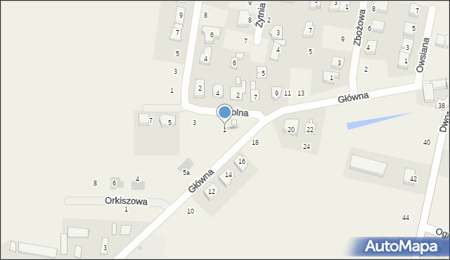 Biskupice, Rolna, 1, mapa Biskupice