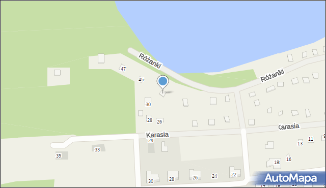 Błędowo, Różanki, 43, mapa Błędowo