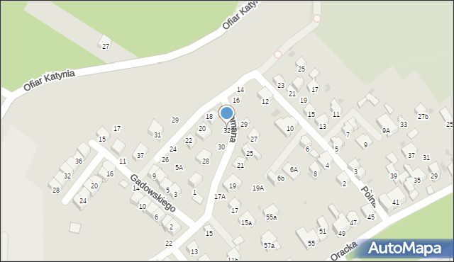 Bochnia, Romana Józefa, 32, mapa Bochni