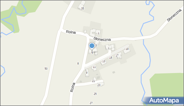 Bór, Rolna, 5, mapa Bór