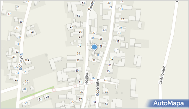 Borucin, Rostka Józefa, dr., 18, mapa Borucin