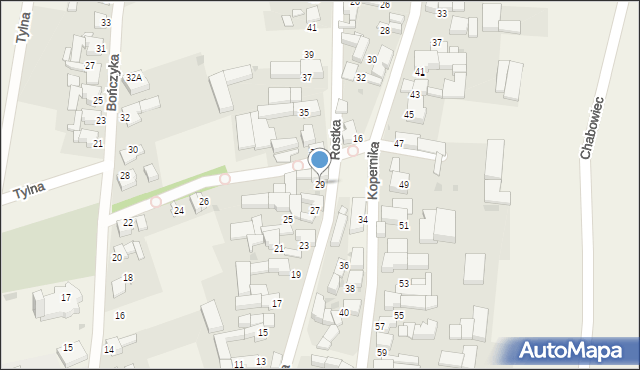 Borucin, Rostka Józefa, dr., 29, mapa Borucin