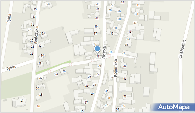 Borucin, Rostka Józefa, dr., 31, mapa Borucin