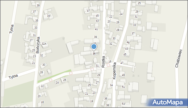 Borucin, Rostka Józefa, dr., 35, mapa Borucin