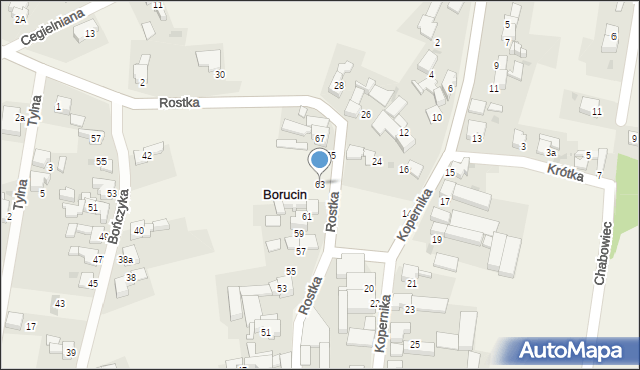 Borucin, Rostka Józefa, dr., 63, mapa Borucin