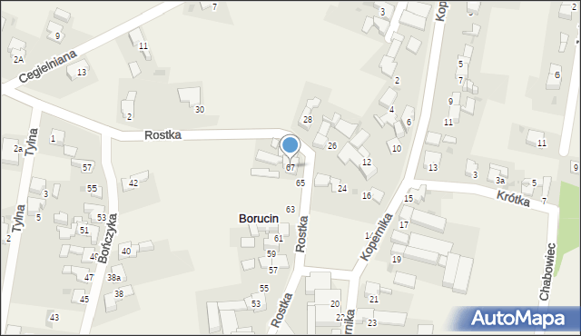 Borucin, Rostka Józefa, dr., 67, mapa Borucin