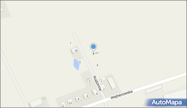 Brudzewo, Rodzinna, 8, mapa Brudzewo