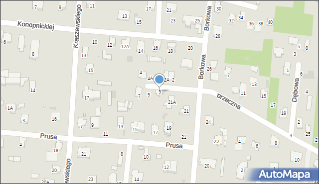 Brwinów, Różana, 3, mapa Brwinów