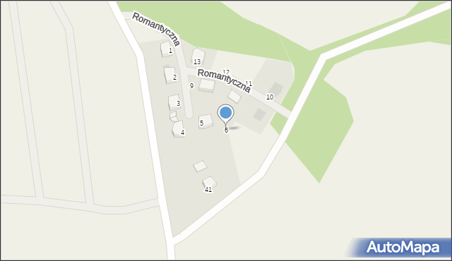 Buk, Romantyczna, 6, mapa Buk