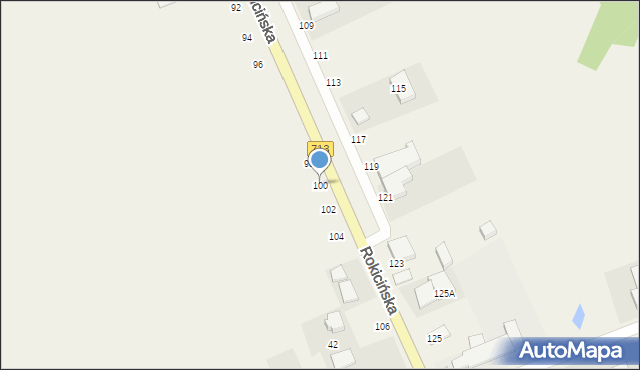 Bukowiec, Rokicińska, 100, mapa Bukowiec