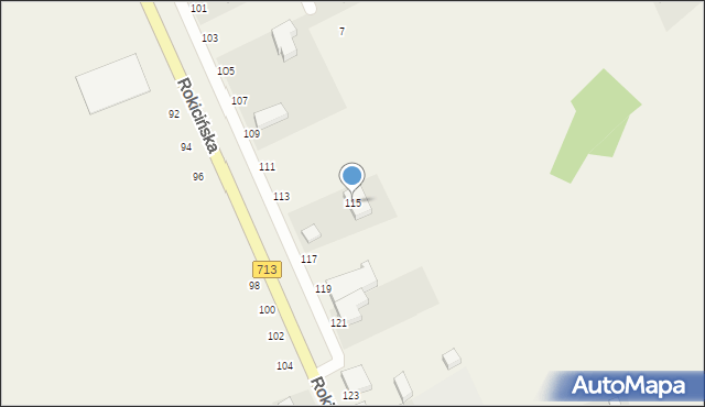 Bukowiec, Rokicińska, 115, mapa Bukowiec