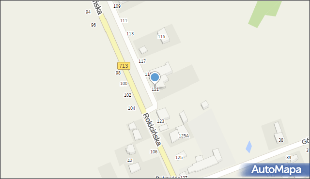 Bukowiec, Rokicińska, 121, mapa Bukowiec