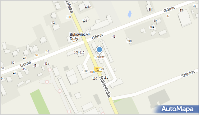 Bukowiec, Rokicińska, 129-131, mapa Bukowiec