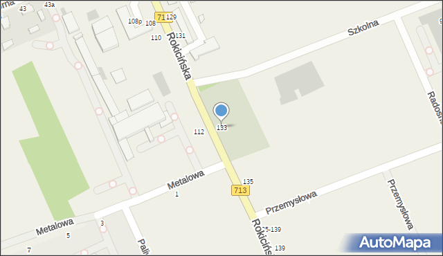 Bukowiec, Rokicińska, 133, mapa Bukowiec