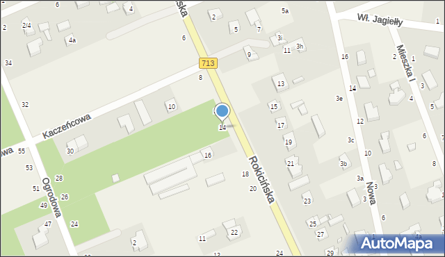 Bukowiec, Rokicińska, 14, mapa Bukowiec