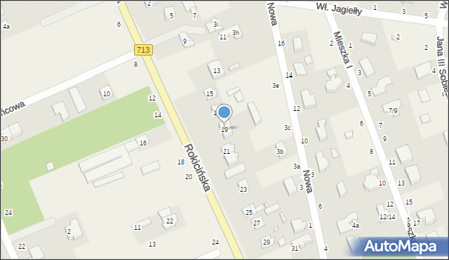 Bukowiec, Rokicińska, 19, mapa Bukowiec