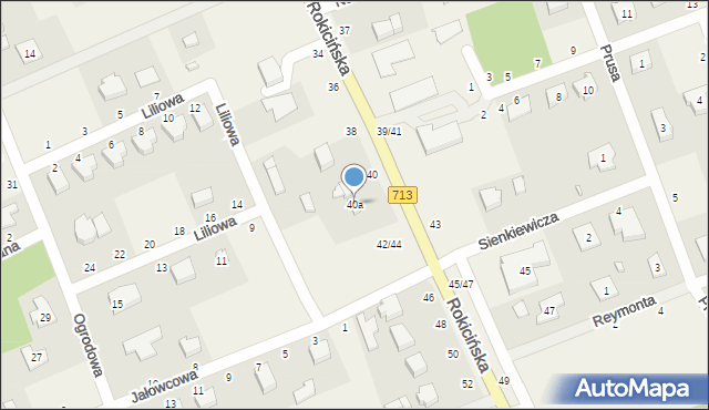 Bukowiec, Rokicińska, 40a, mapa Bukowiec