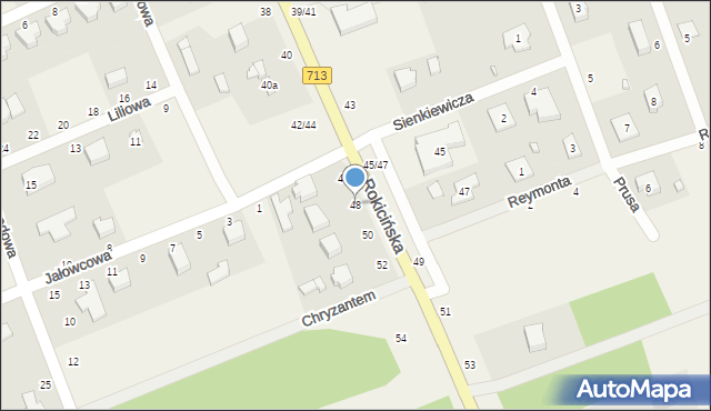 Bukowiec, Rokicińska, 48, mapa Bukowiec