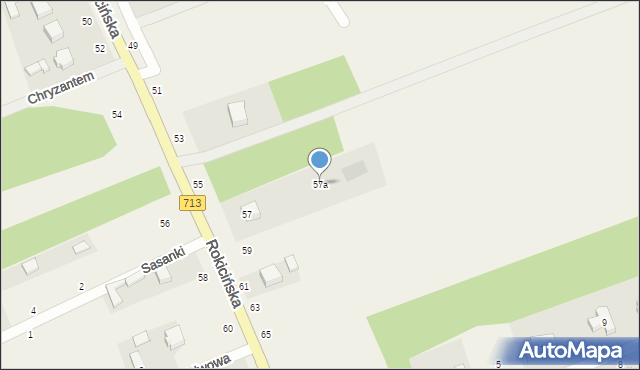 Bukowiec, Rokicińska, 57a, mapa Bukowiec