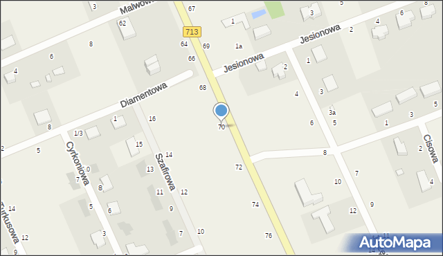 Bukowiec, Rokicińska, 70, mapa Bukowiec