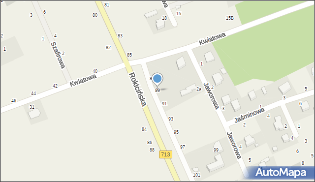 Bukowiec, Rokicińska, 89, mapa Bukowiec