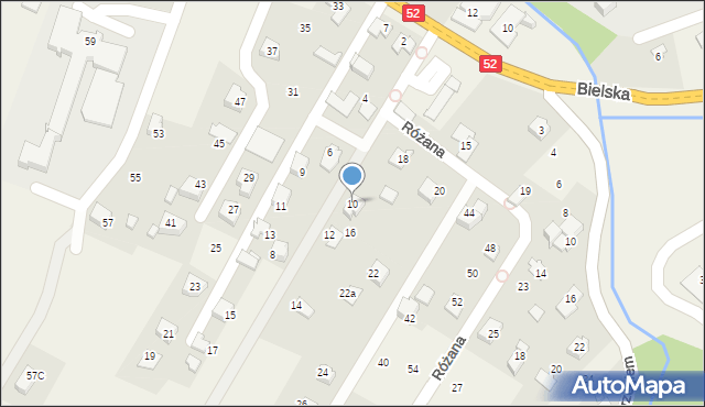 Bulowice, Różana, 10, mapa Bulowice