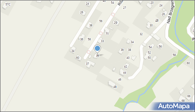 Bulowice, Różana, 35, mapa Bulowice