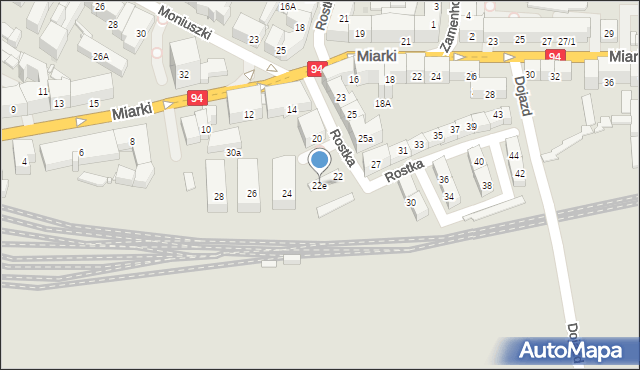 Bytom, Rostka Józefa, dr., 22e, mapa Bytomia