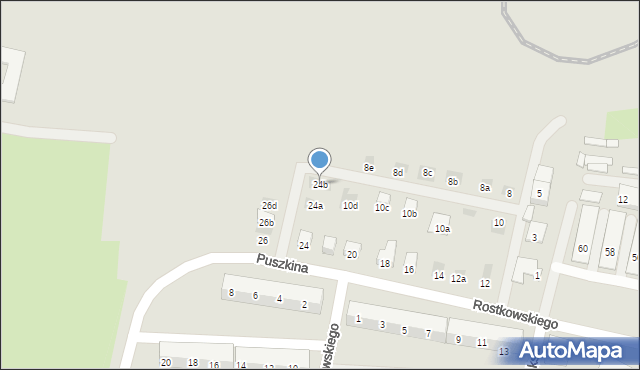 Bytom, Rostkowskiego Zygmunta, 24b, mapa Bytomia