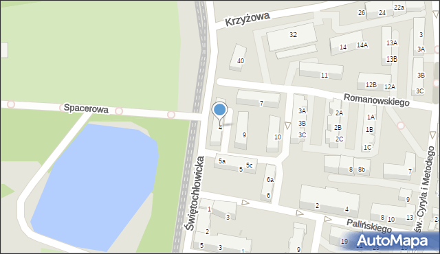 Bytom, Romanowskiego Mieczysława, 4, mapa Bytomia