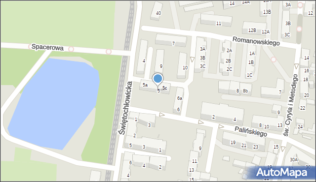 Bytom, Romanowskiego Mieczysława, 5, mapa Bytomia