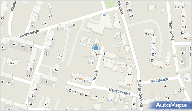 Bytom, Rolna, 5, mapa Bytomia