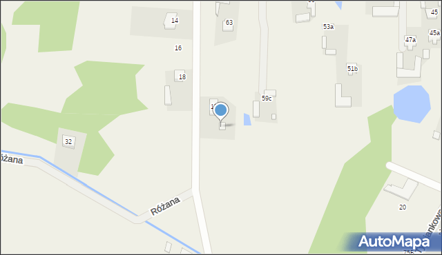 Celinów, Różana, 15, mapa Celinów