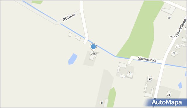 Celinów, Różana, 23a, mapa Celinów