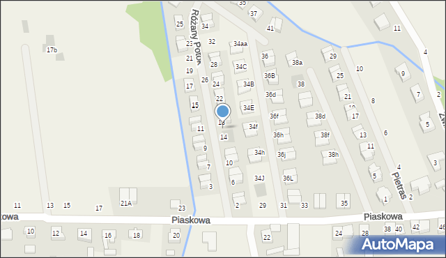 Cerekwica, Różany Potok, 16, mapa Cerekwica