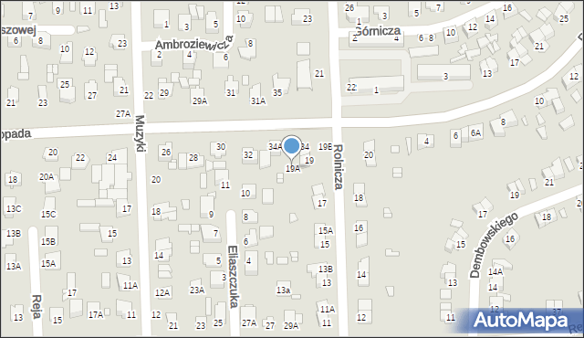 Chełm, Rolnicza, 19A, mapa Chełma