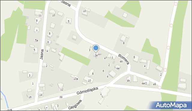 Chełm Śląski, Romera Eugeniusza, prof., 1a, mapa Chełm Śląski