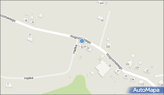 Chojna, Rogozińskiego, 31, mapa Chojna