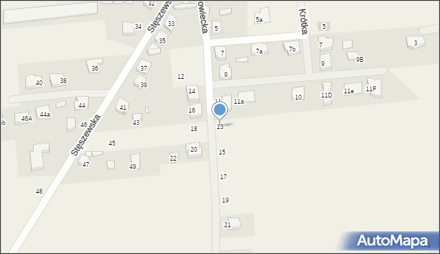 Chomęcice, Rosnowiecka, 13, mapa Chomęcice